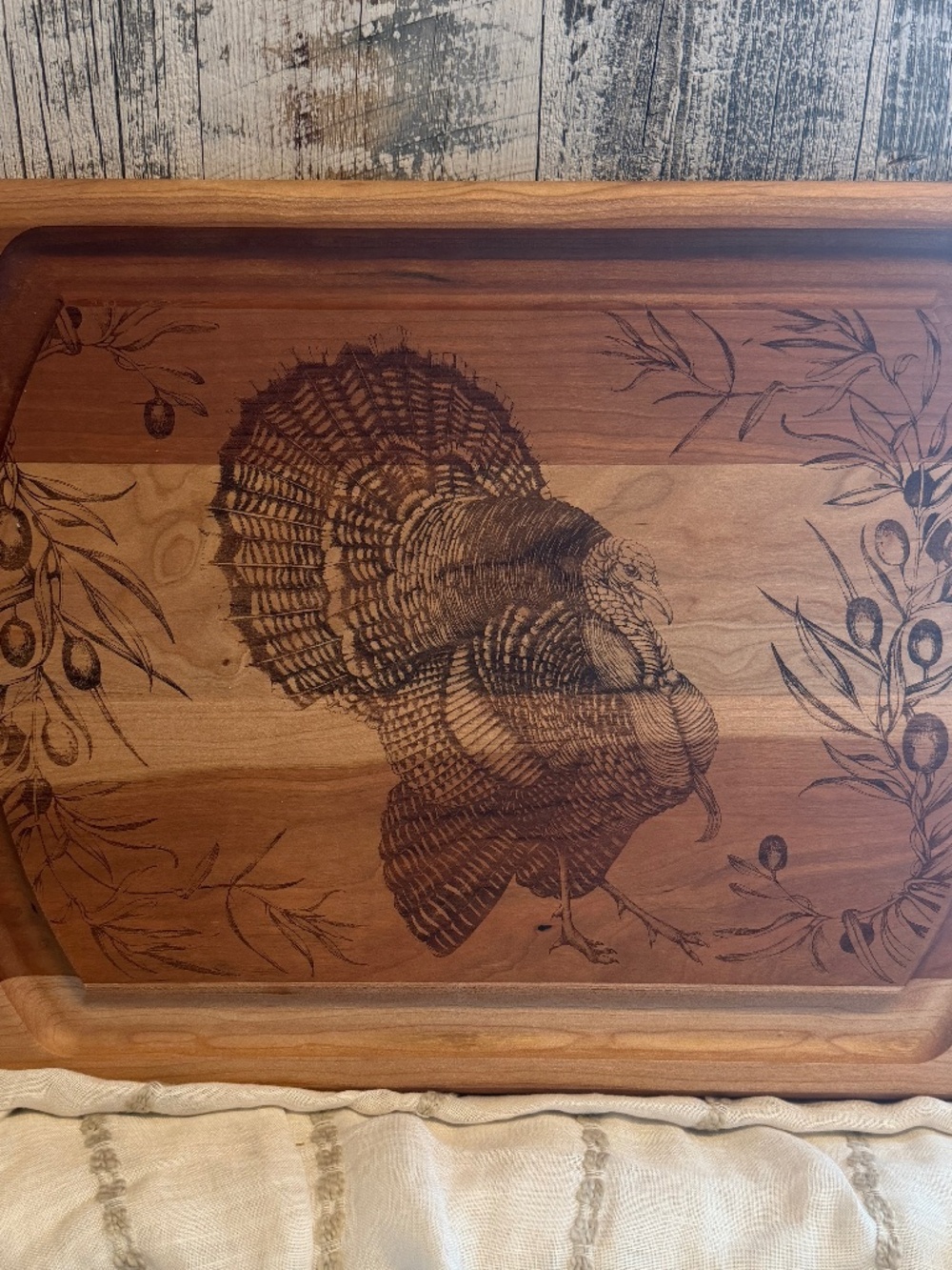 J. K. Adams Laura Zindel Cherry Reversible Turkey Carving Board